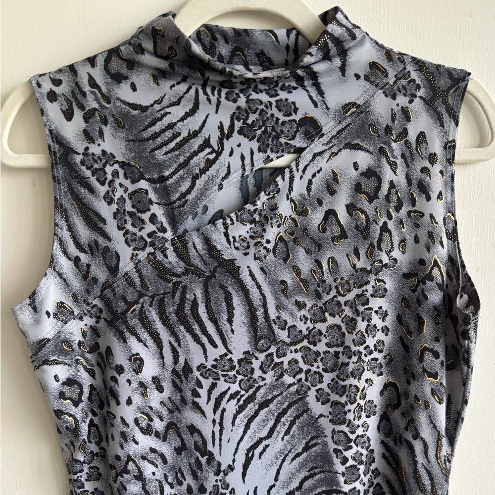 Animal Print Sleeveless Top